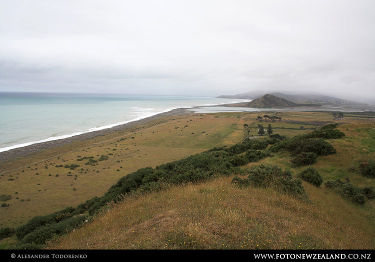 Вид с холмов на океан, Rangitukia, Новая Зеландия (Rangitukia, New Zealand)