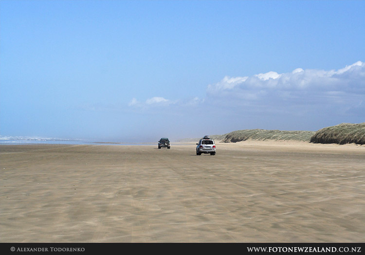 Девяностомильный пляж, 90 Mile Beach, Новая Зеландия (90 Mile Beach, New Zealand)
