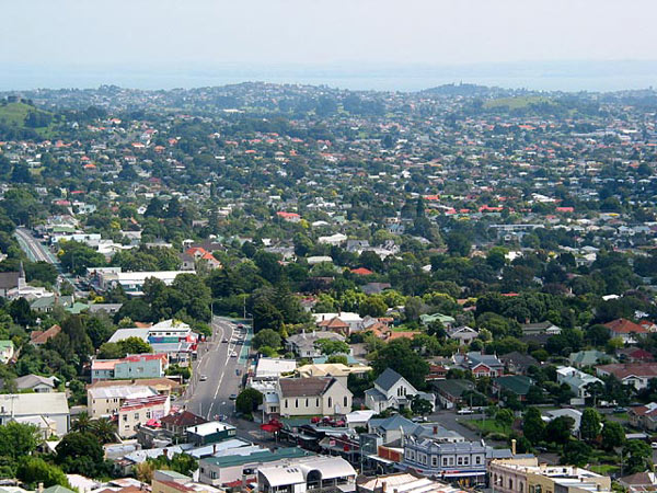Вид с горы Mt Eden, Auckland, New Zealand