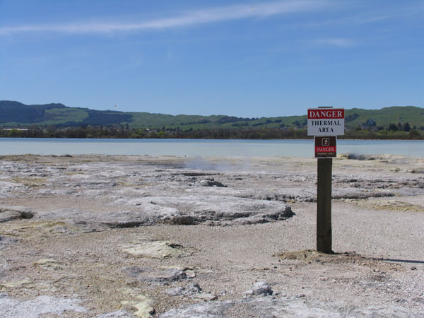 Термальная зона. Озеро Роторуа, Rotorua, New Zealand