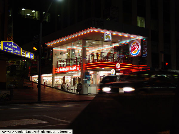 Burger King  fast food restaurant, Окленд, Новая Зеландия (Auckland, New Zealand)