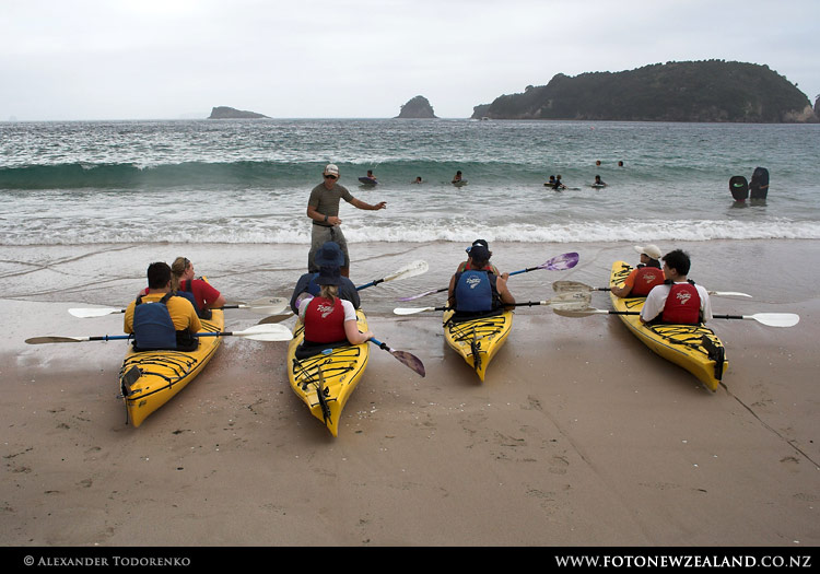 Пляж Hahei. Каякинг, Коромандел, Новая Зеландия (Coromandel, New Zealand)