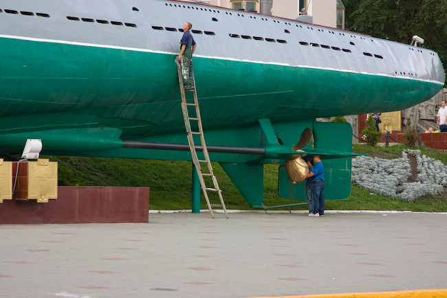 Покраска подводной лодки С-56