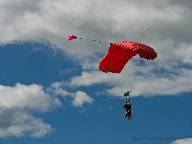 Прыжок  с парашютом в тандеме, Новая Зеландия